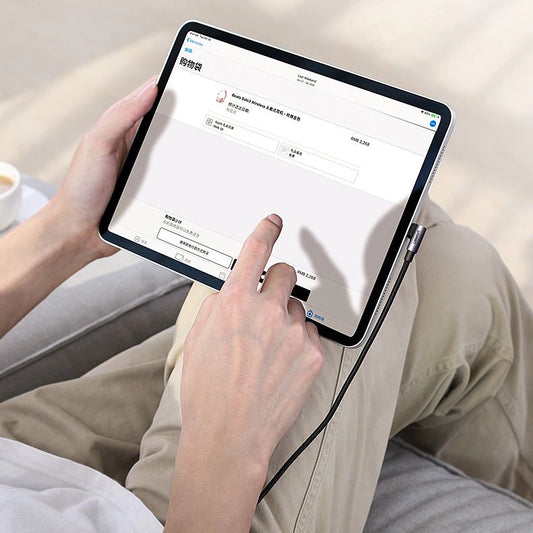 Ugreen US255 50123 USB-C (gerade) / USB-C (gewinkelt) PD QC-Kabel 60 W 3 A 1 m – grau