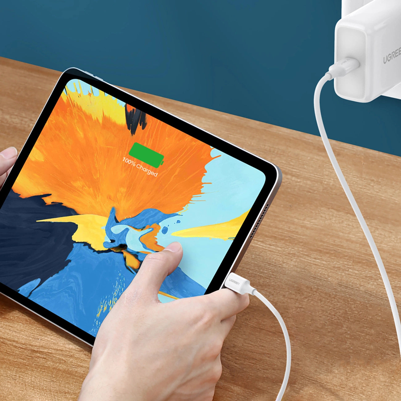 Ugreen US264 60520 USB-C / USB-C PD QC AFC Kabel 2 m – weiß