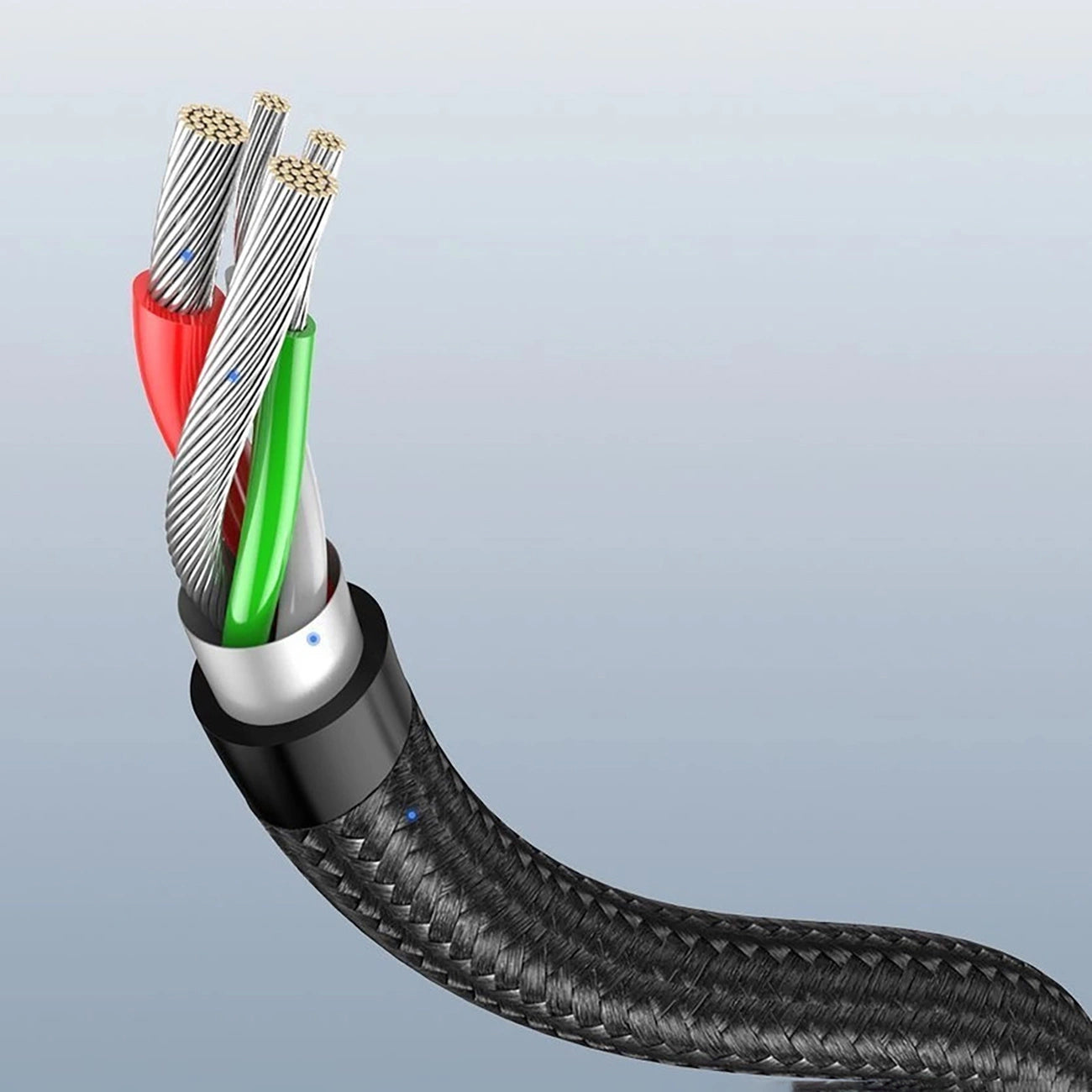 Ugreen US284 70255 USB-A (gerade) / USB-C (gewinkelt) Kabel 3A 3m – grau