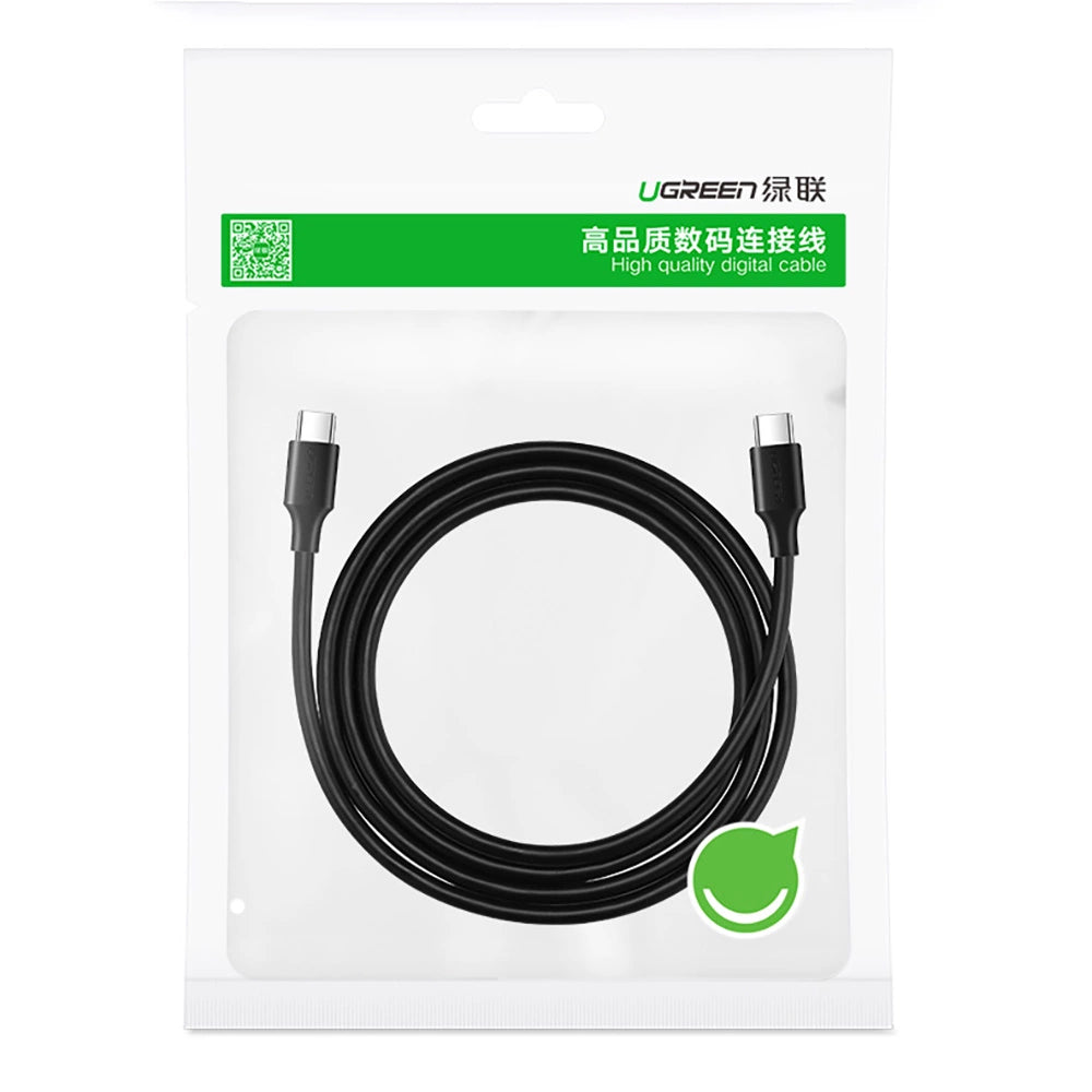 Ugreen US286 USB-C – USB-C 3A 480 Mbit/s Kabel 3 m – Schwarz