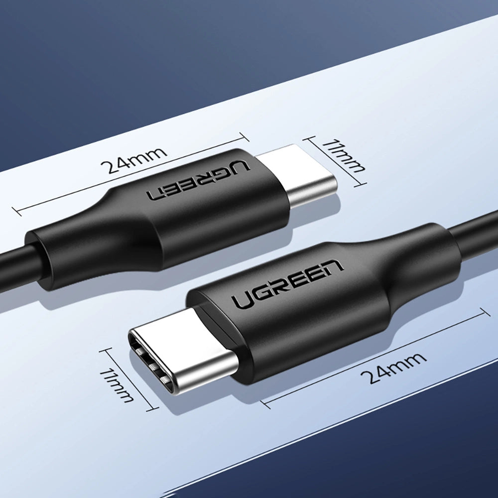 Ugreen US286 USB-C – USB-C PD QC 3A 480 Mbit/s Kabel 1,5 m – Schwarz