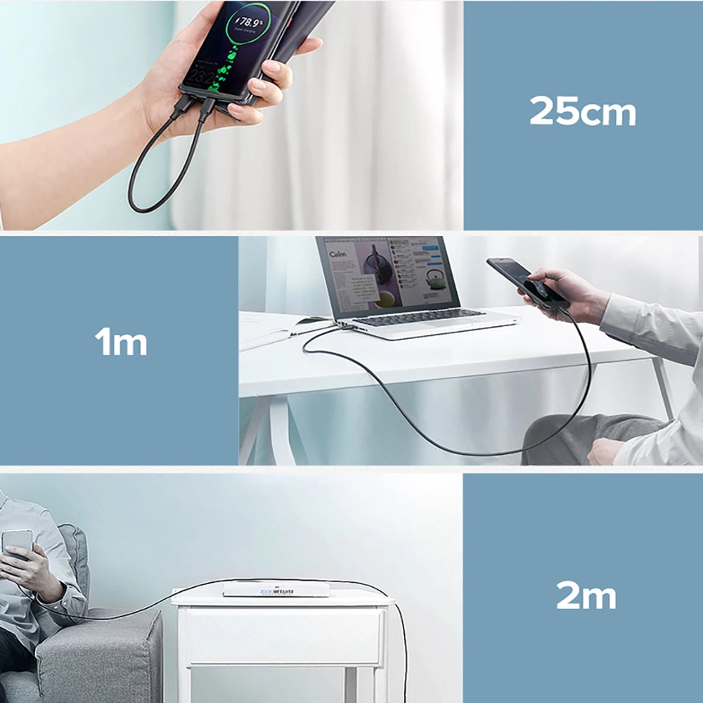 Ugreen US287 60114 USB-A/USB-C 3A Kabel 0,25 m – schwarz