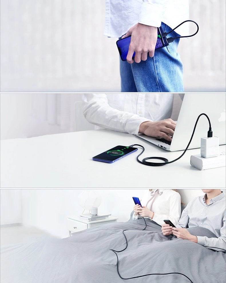 Ugreen US287 60117 USB-A/USB-C 3A Kabel 1,5 m – Schwarz