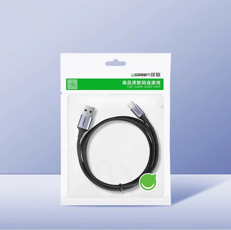 Ugreen US288 60124 USB-A/USB-C QC 3.0 3A 0,25 m Kabel – grau