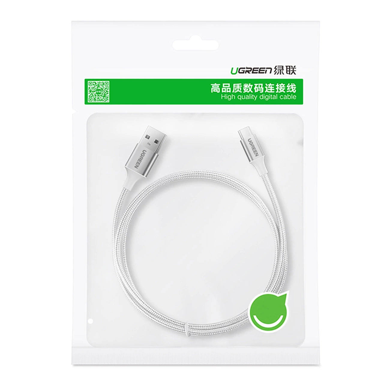 Ugreen US288 60131 USB-A / USB-C QC 3.0 3A 1m Kabel - Weiß