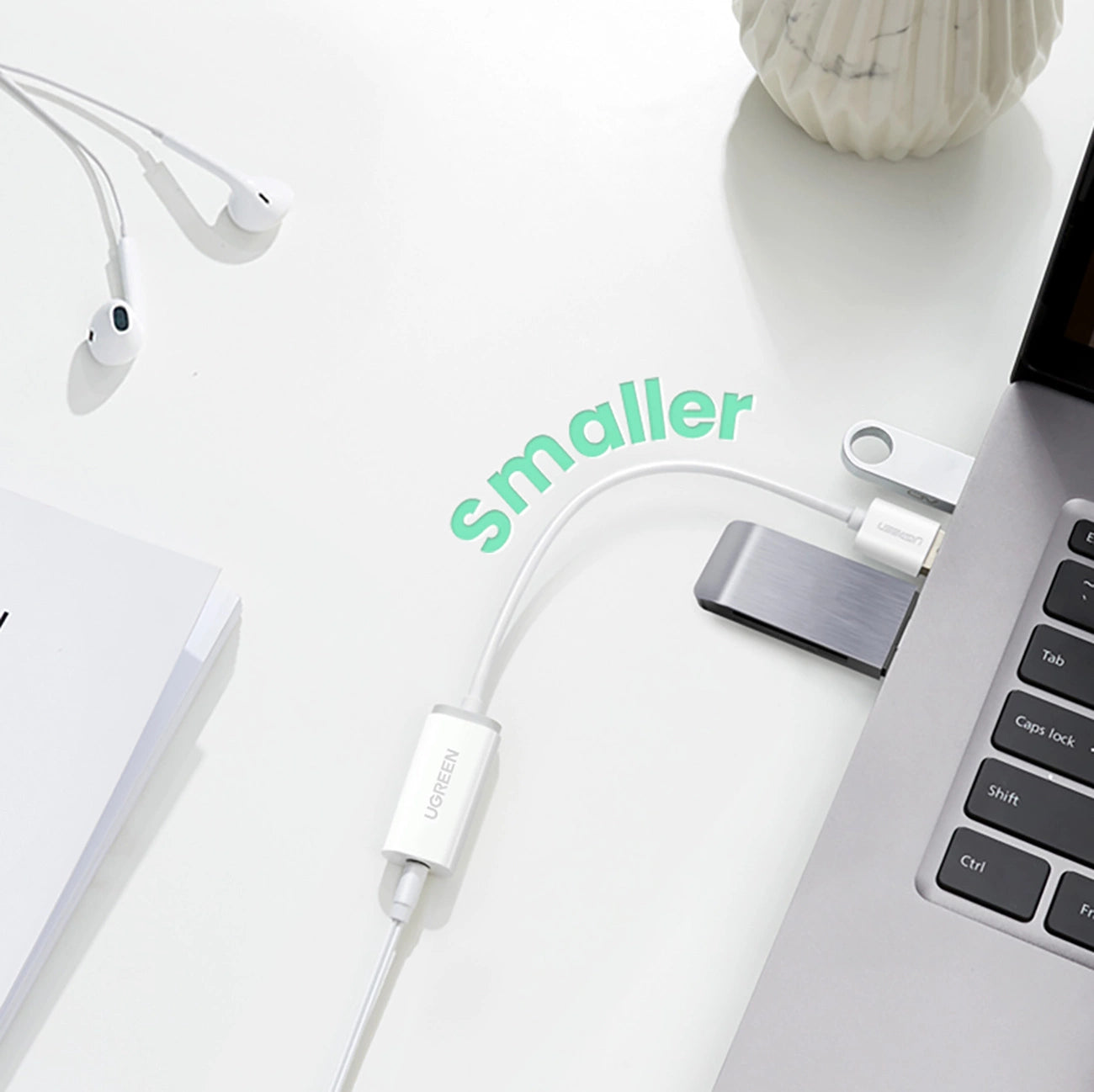 Ugreen US288 60132 USB-A/USB-C QC 3.0 3A 1,5 m Kabel – weiß