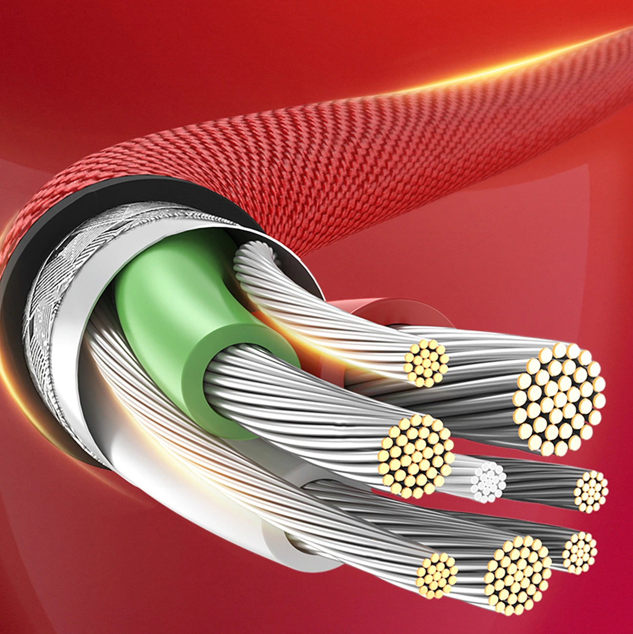 Ugreen US299 60555 abgewinkeltes Lightning /USB-A-MFi-Kabel 2,4 A 1 m – rot