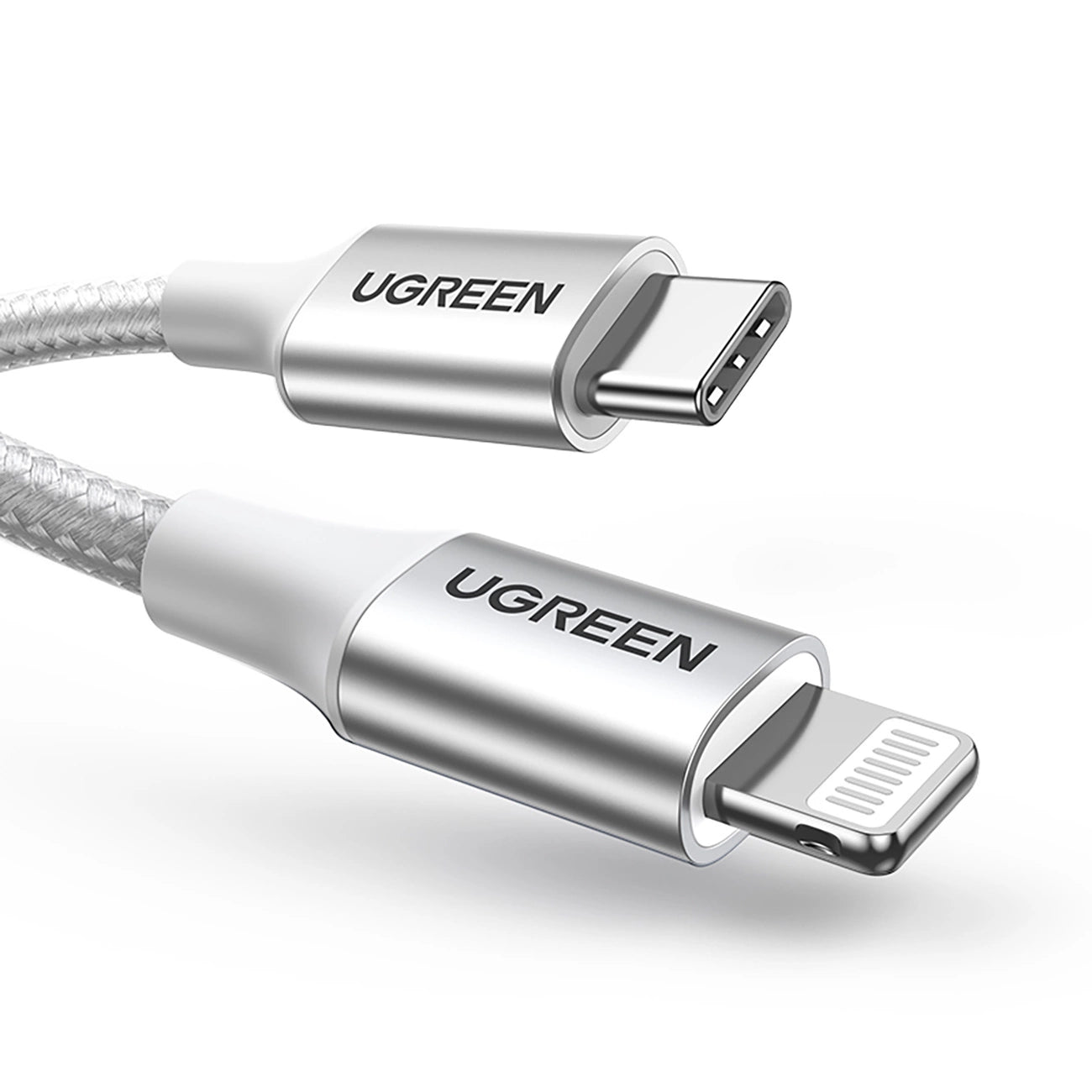 Ugreen US304 70523 USB-C/ Lightning MFi-Kabel 1 m – Silber