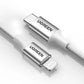Ugreen US304 70523 USB-C/ Lightning MFi-Kabel 1 m – Silber