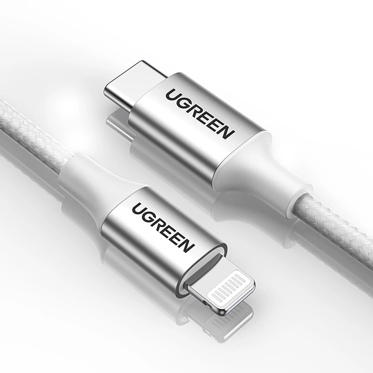 Ugreen US304 70523 USB-C/ Lightning MFi-Kabel 1 m – Silber