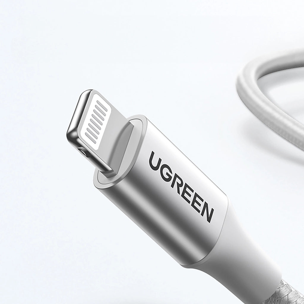 Ugreen US304 70523 USB-C/ Lightning MFi-Kabel 1 m – Silber
