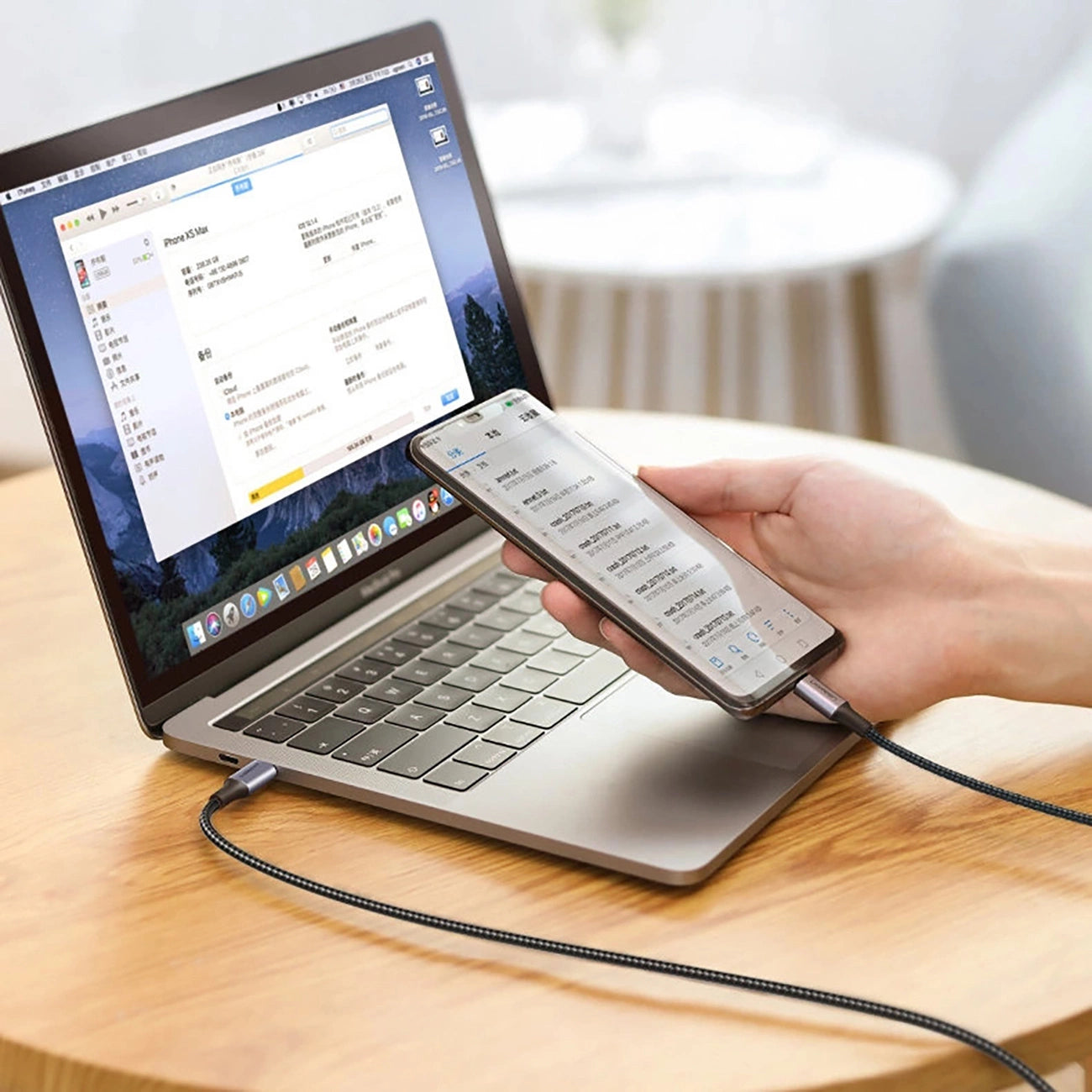 Ugreen US316 70428 USB-C - USB-C PD QC FCP Kabel 100W 5A 480Mb/s 1,5m - Grau