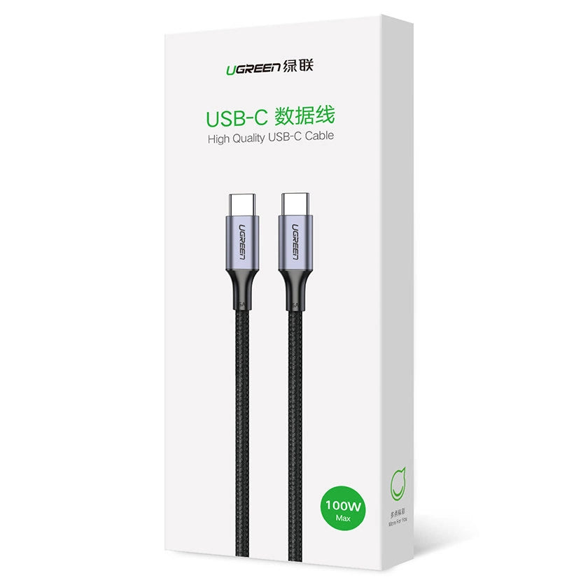 Ugreen US316 90120 USB-C – USB-C PD QC FCP Kabel 100 W 5 A 480 Mbit/s 3 m – Grau