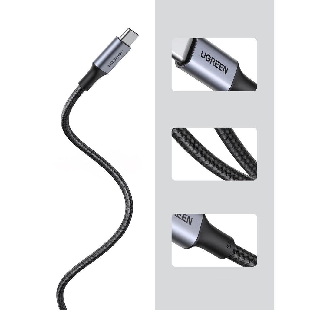 Ugreen US316 USB-C / USB-C-Kabel 480 Mbit/s 5 A 0,5 m – Grau
