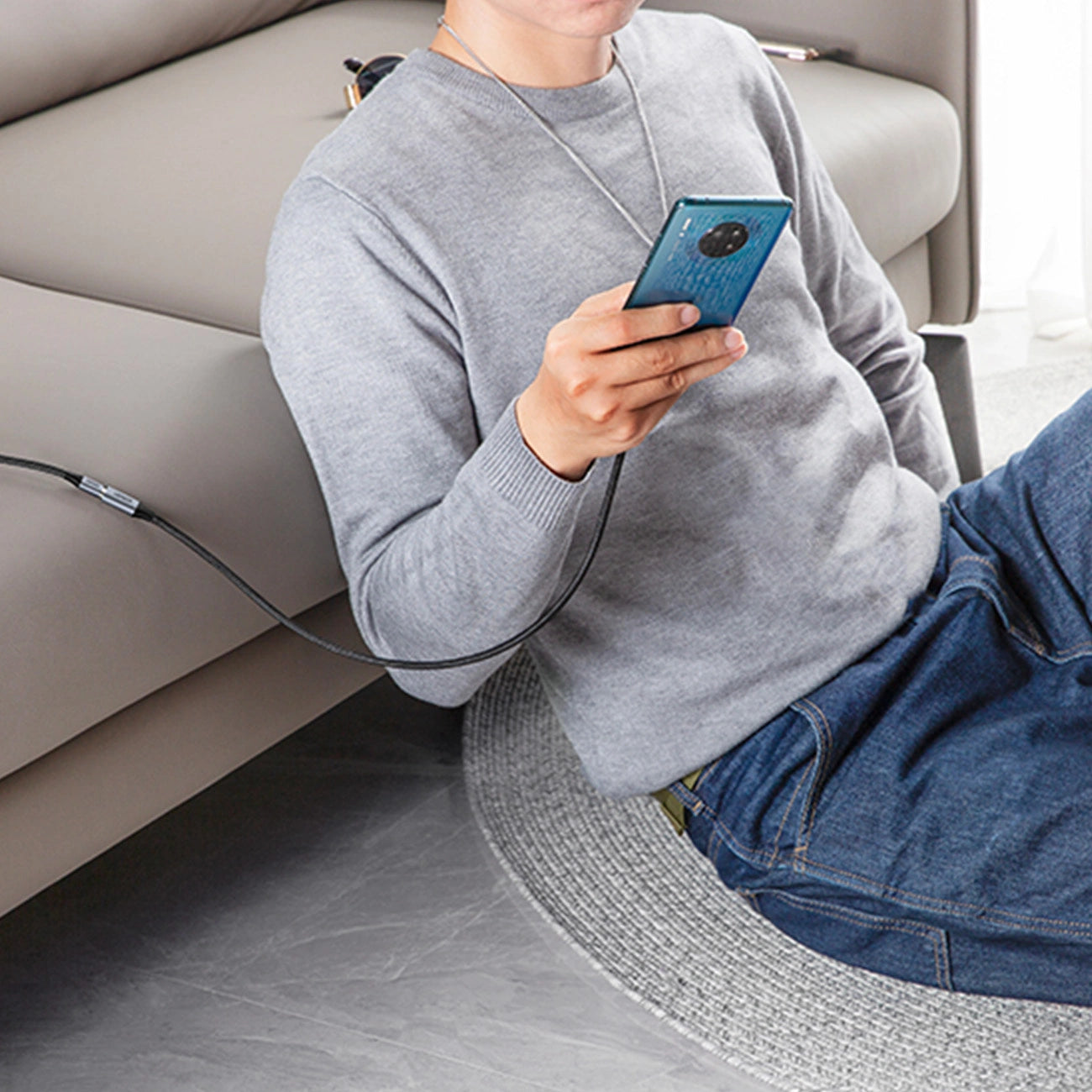 Ugreen US372 30205 USB-C – USB-C PD QC-Kabel 100 W 5 A 10 Gbit/s 1 m – Grau