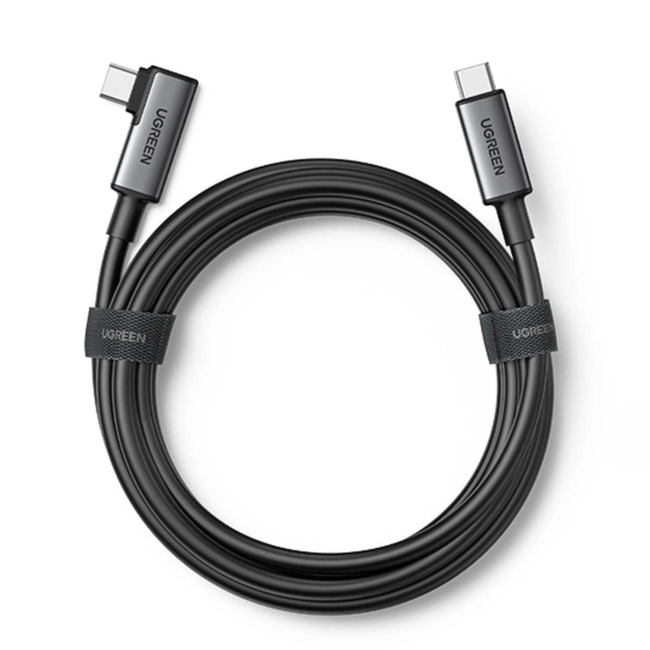 Ugreen US551 abgewinkeltes USB-C - USB-C PD-Kabel 60W 3A 5Gb/s 5m - Schwarz