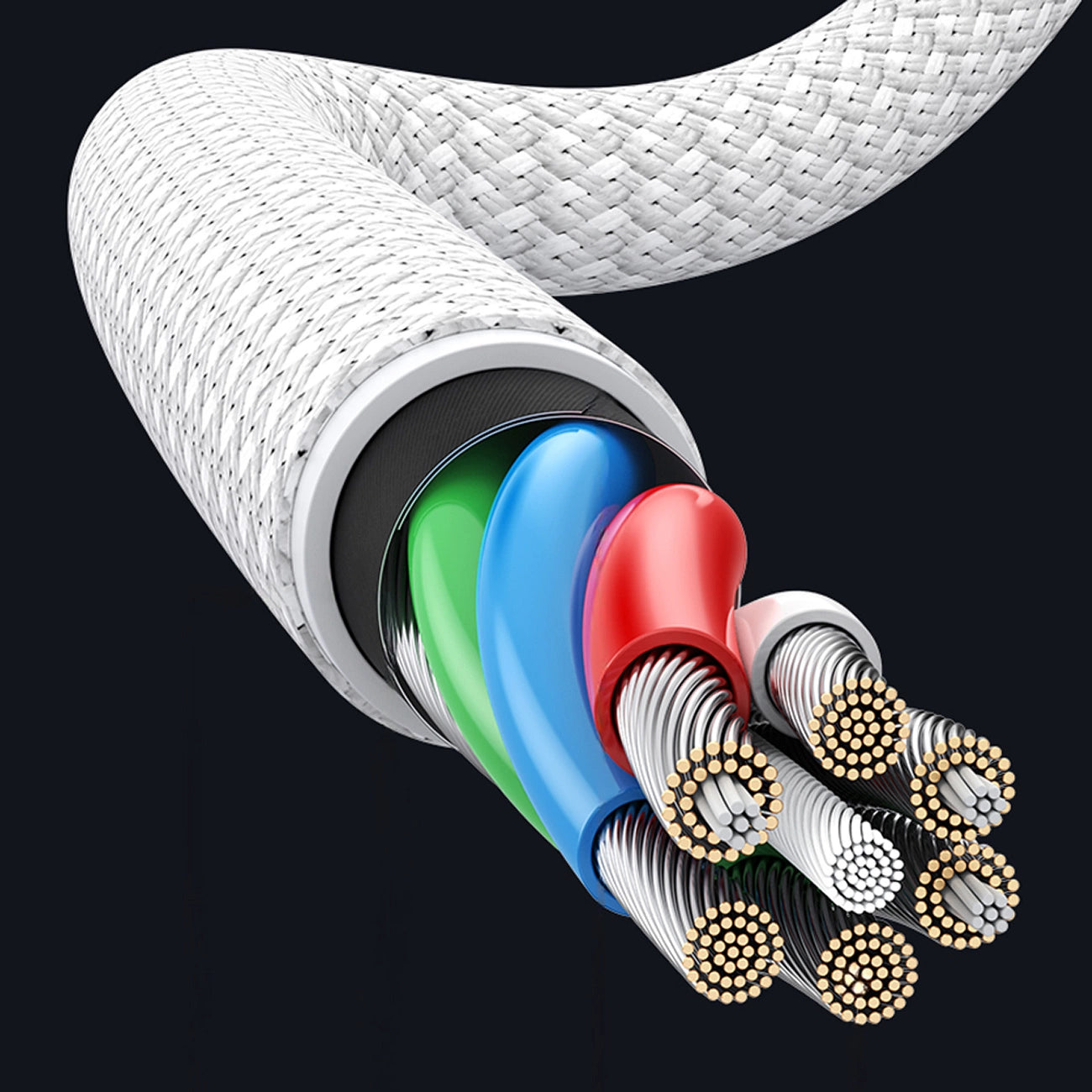 Ugreen US557 USB-C / USB-C PD-Kabel 100 W 2 m – weiß