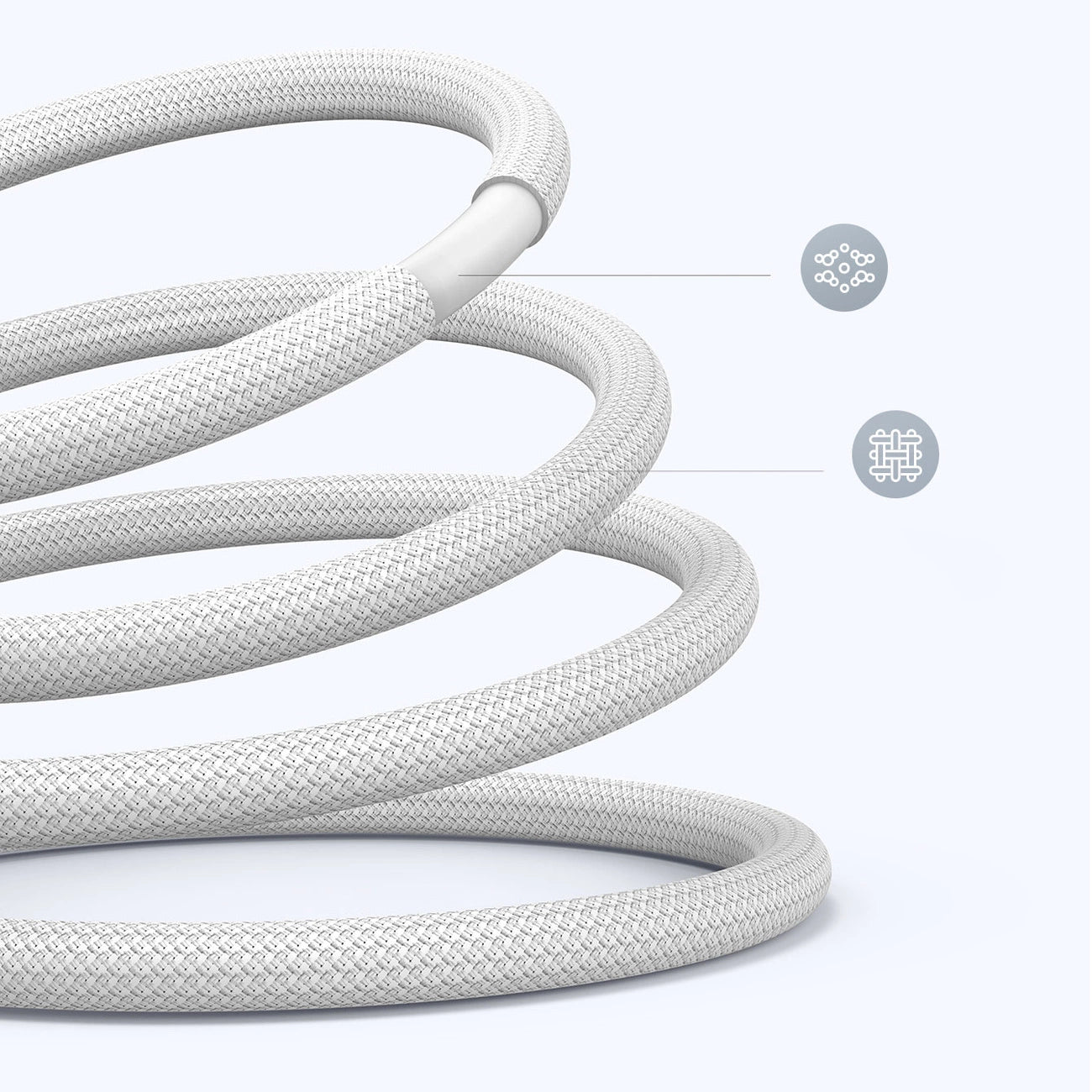 Ugreen US557 USB-C / USB-C PD-Kabel 100 W 2 m – weiß