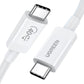 Ugreen USB4 Kabel 40Gbps 8K 60Hz USB Typ C - USB Typ C Stromversorgung PD 100W 0,8m Weiß (US506)