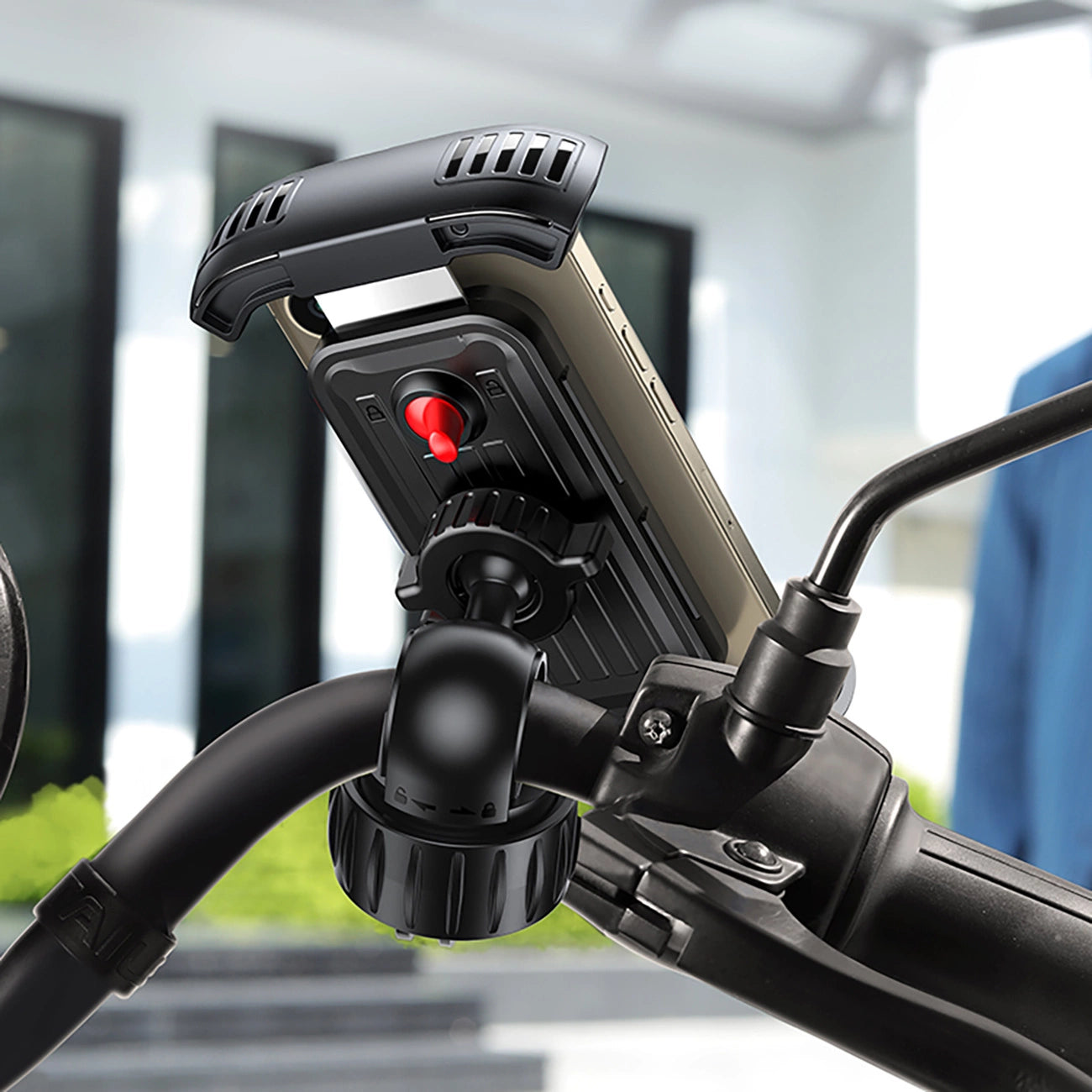 Ugreen Universal-Fahrradtelefonhalter für Fahrrad-Motorrad-Lenker schwarz (LP494 schwarz)