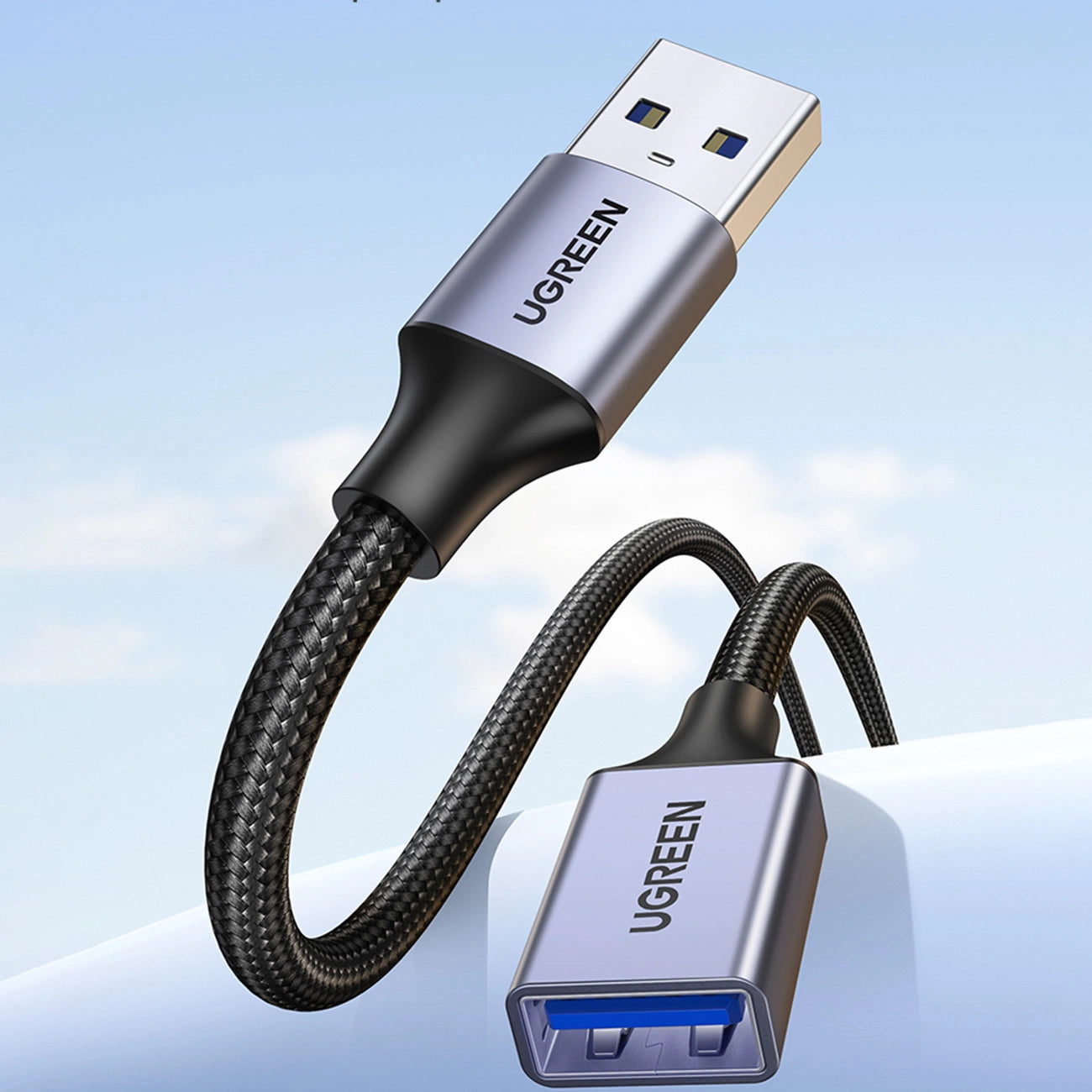 Ugreen Verlängerungskabel Adapterkabel USB (männlich) - USB (weiblich) 3.0 5Gb/s 2m grau (US115)