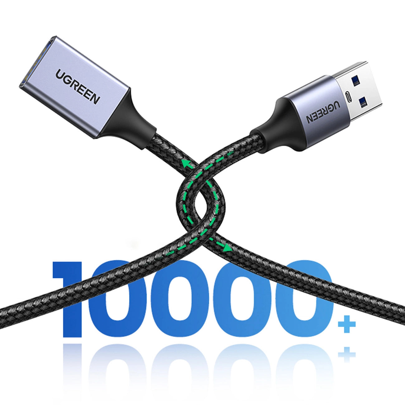 Ugreen Verlängerungskabel Adapterkabel USB (männlich) - USB (weiblich) 3.0 5Gb/s 2m grau (US115)
