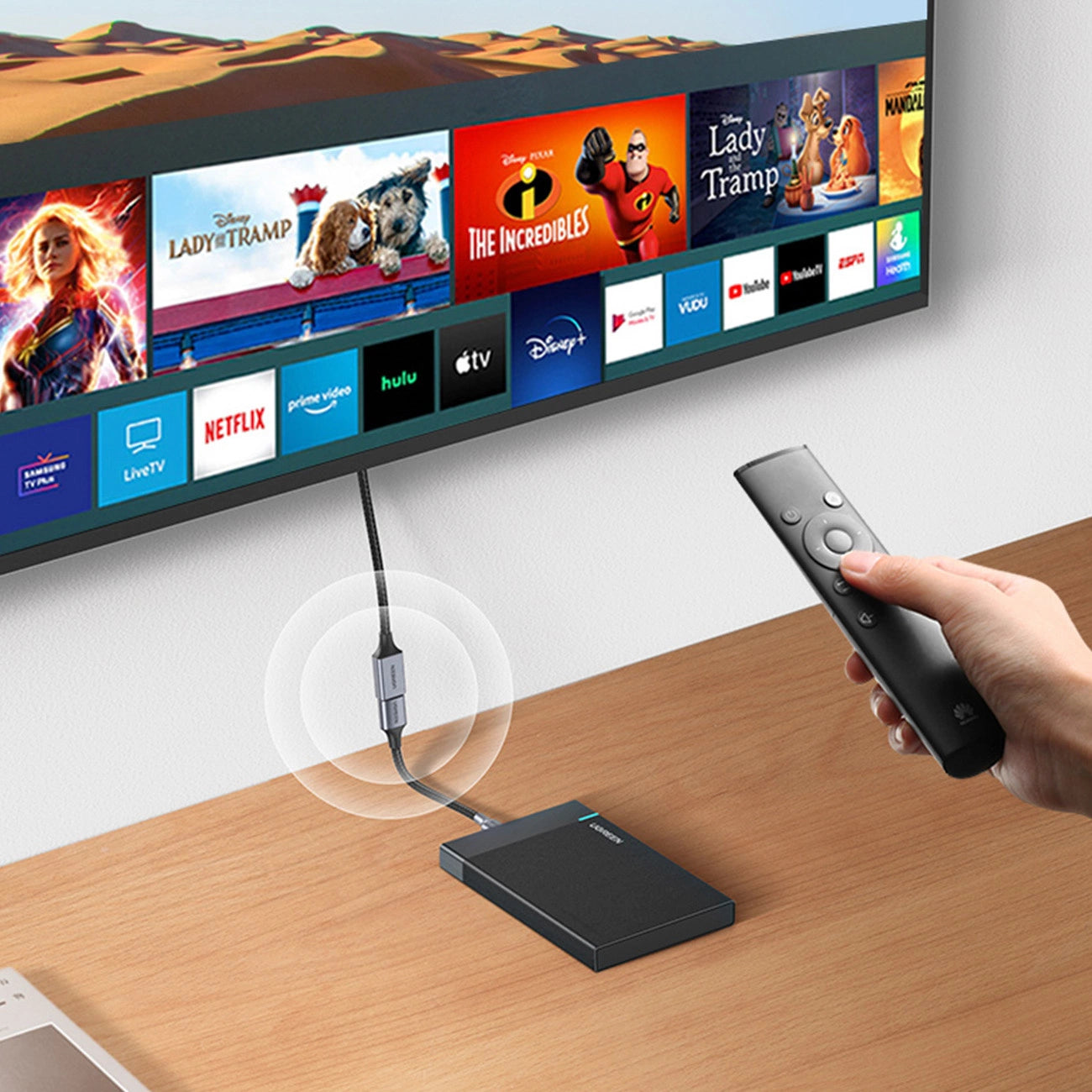 Ugreen Verlängerungskabeladapter USB (männlich) - USB (weiblich) 3.0 5 Gb/s 0,5 m grau (US115)