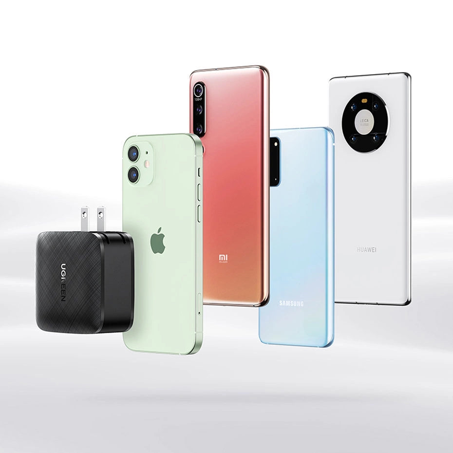 Ugreen Wandladegerät 2x USB Typ C 66W Power Delivery 3.0 Quick Charge 4.0+ schwarz (CD216)