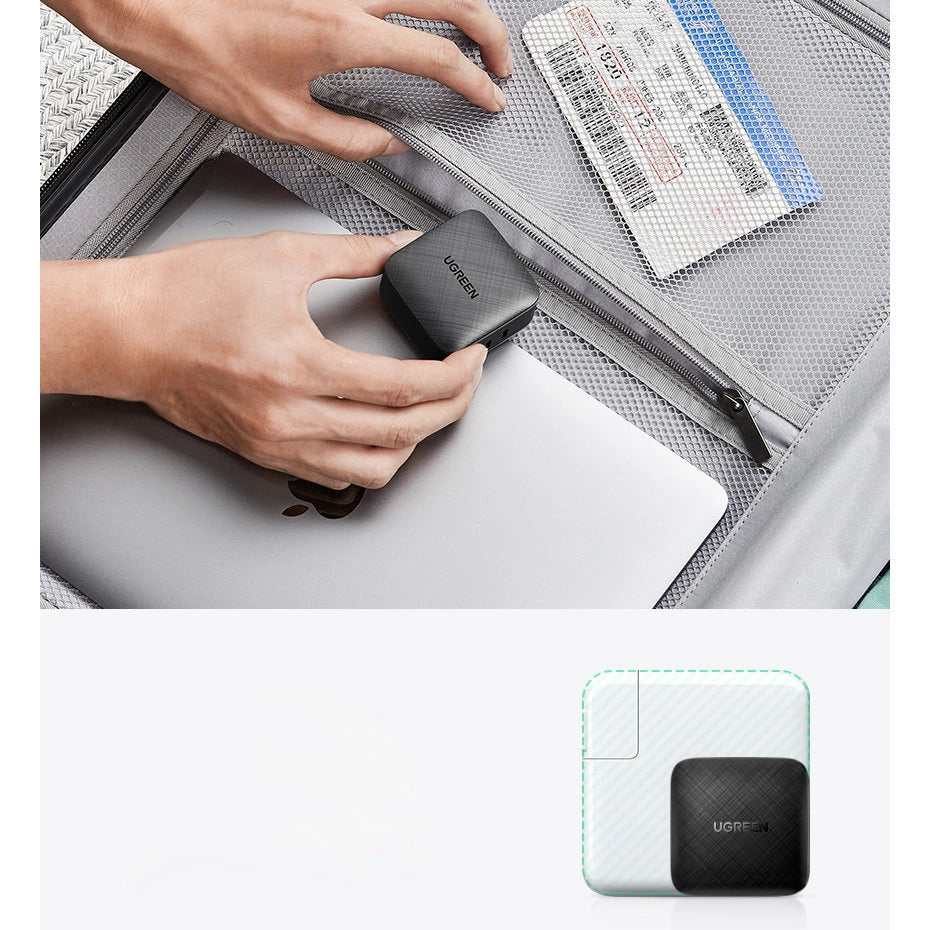 Ugreen Wandladegerät 2x USB Typ C 66W Power Delivery 3.0 Quick Charge 4.0+ schwarz (CD216)