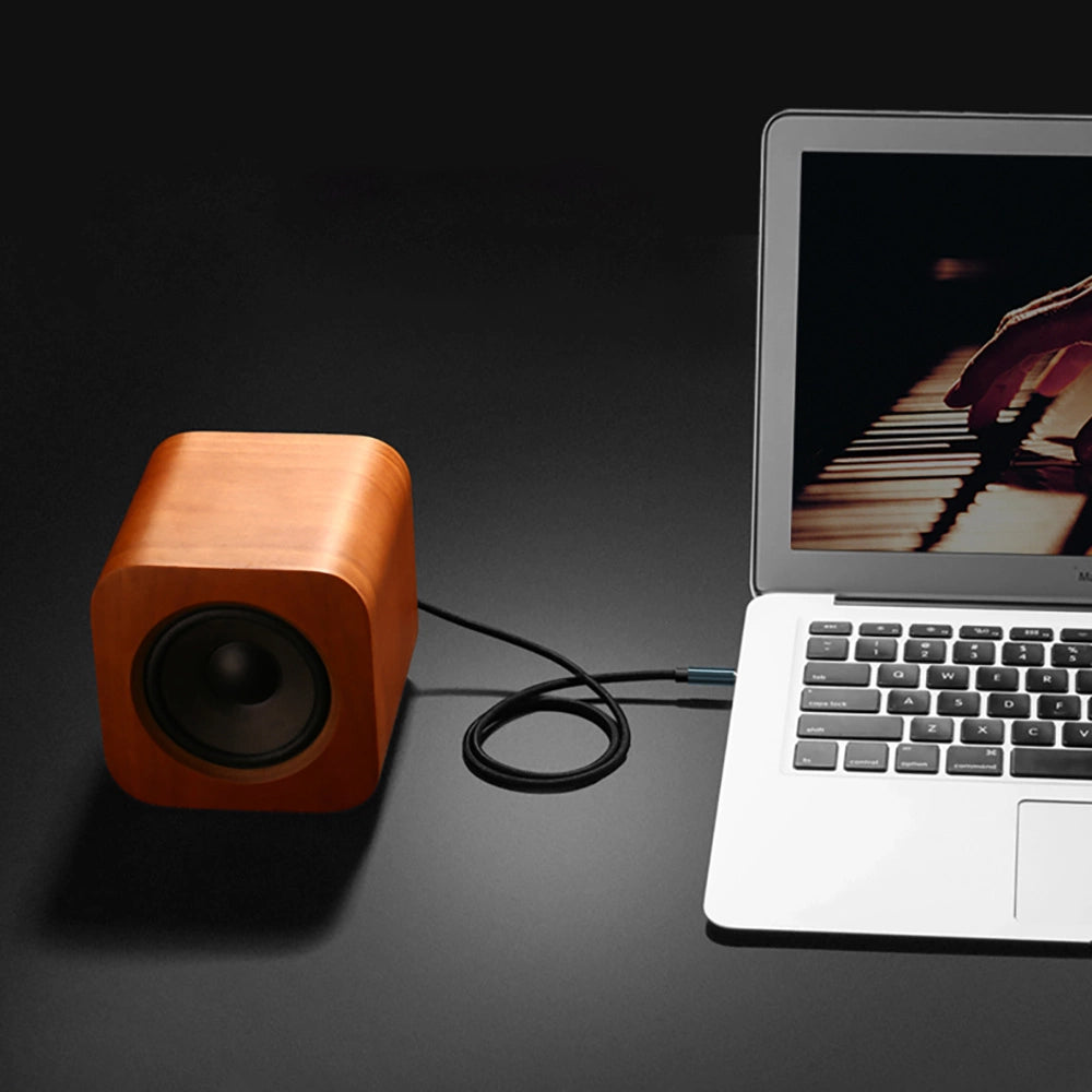 Ugreen abgewinkeltes AUX-Kabel 2 x Miniklinke 3,5 mm 1,5 m blau (AV112)