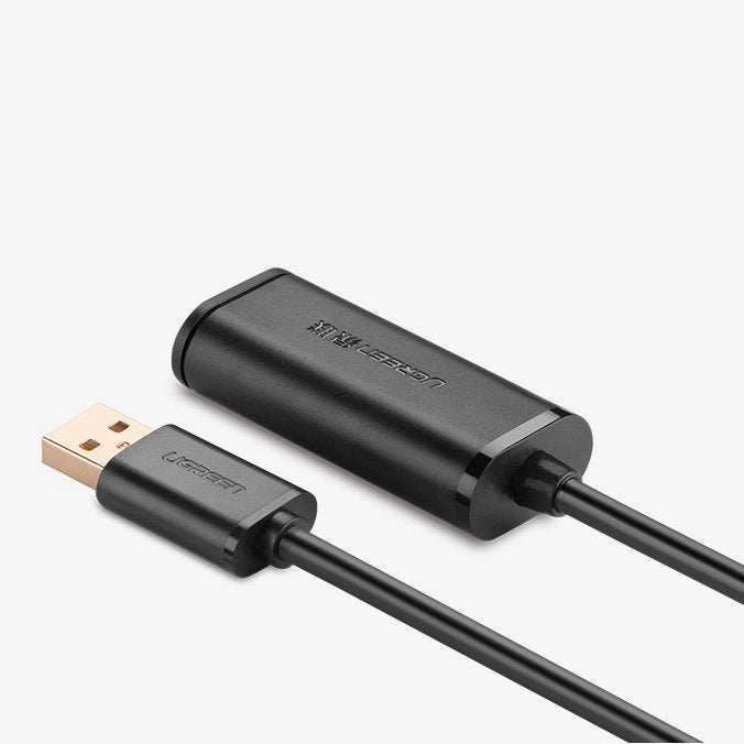 Ugreen active cable USB 2.0 Verlängerungskabel 480 Mbps 5 m schwarz (US121 10319)
