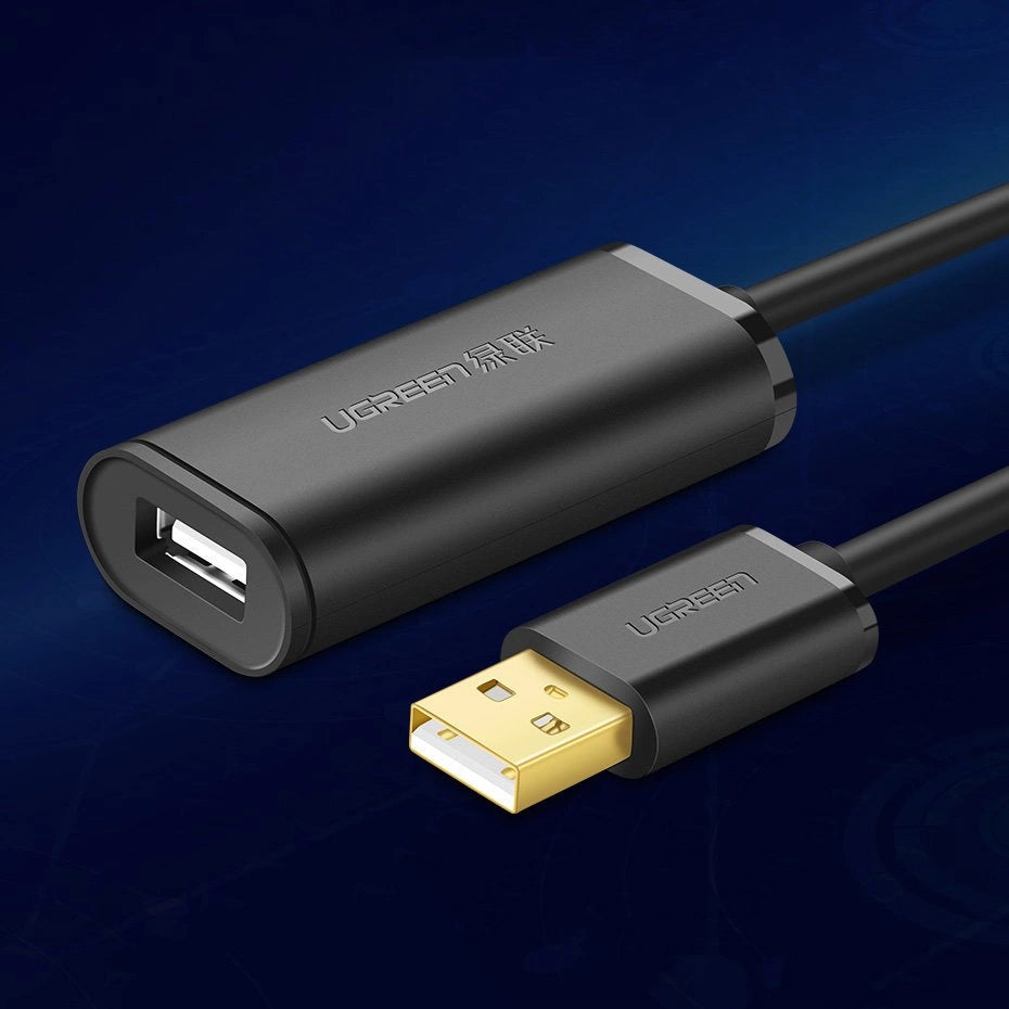Ugreen active cable USB 2.0 Verlängerungskabel 480 Mbps 5 m schwarz (US121 10319)