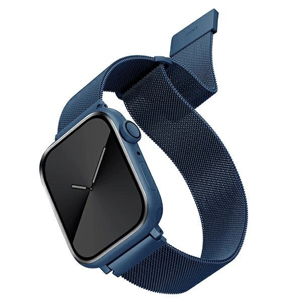 Uniq Dante Edelstahlarmband für Apple Watch 1/2/3/4/5/6/7/8/SE/SE2 42/44/45 mm – Blau