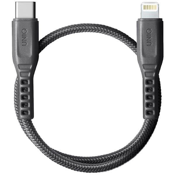Uniq Flex USB-C / Lightning 18W Nylonkabel 30 cm - Grau