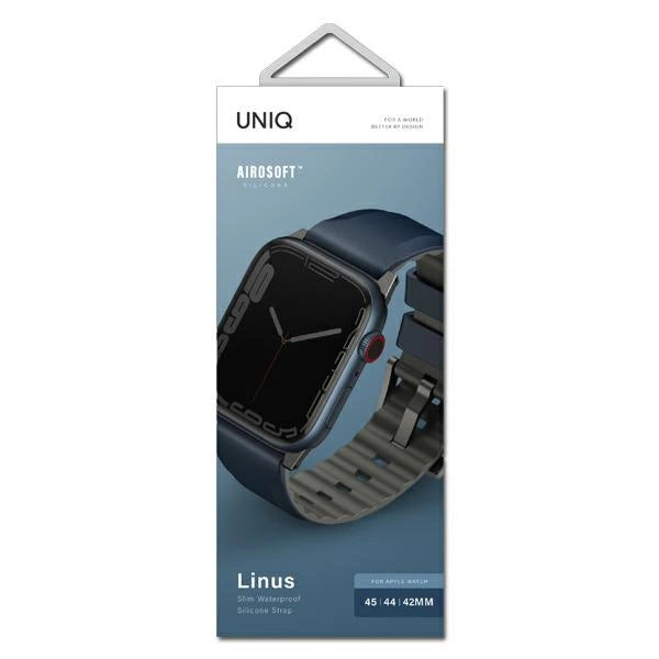 Uniq Linus Armband für Apple Watch 1/2/3/4/5/6/7/8/SE/SE2/Ultra 42/44/45/49 mm – Blau