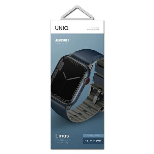 Uniq Linus Armband für Apple Watch 1/2/3/4/5/6/7/8/SE/SE2/Ultra 42/44/45/49 mm – Blau