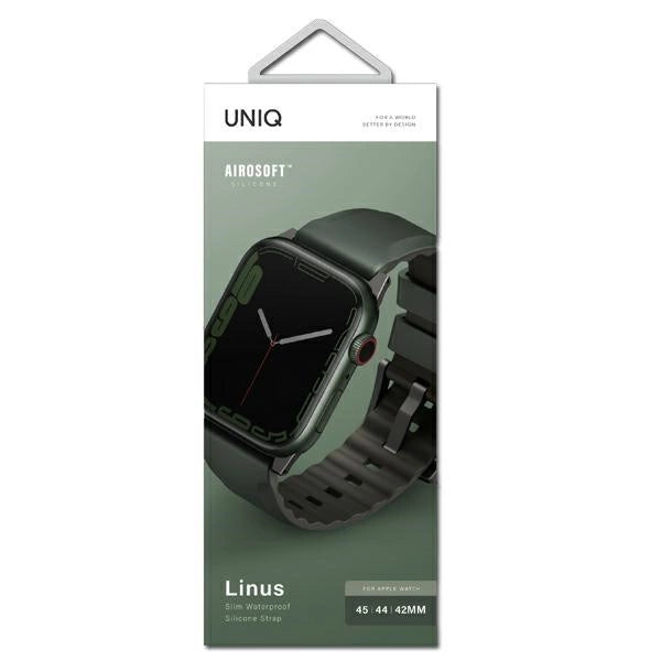 Uniq Linus Armband für Apple Watch 1/2/3/4/5/6/7/8/SE/SE2/Ultra 42/44/45/49 mm – Grün