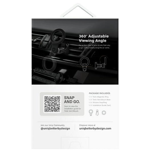 Uniq Trelix Car magnetischer Autohalter für Lüftungsschlitze – schwarz
