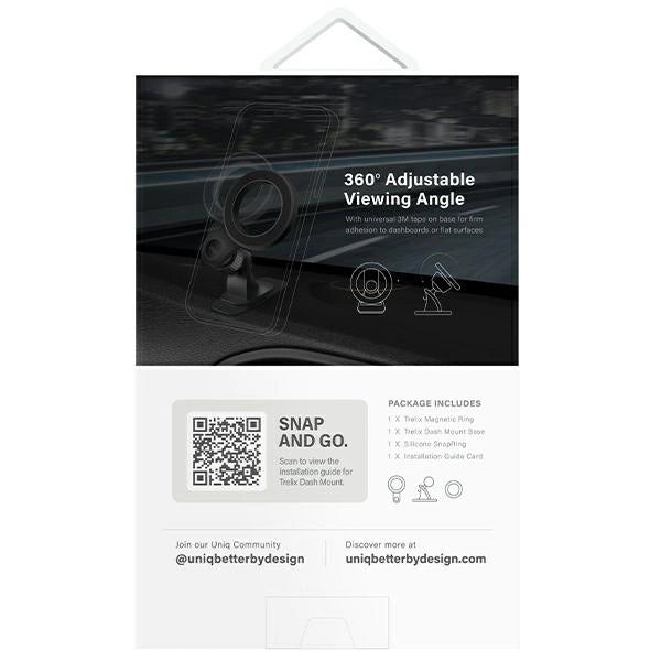 Uniq Trelix Magnetische Armaturenbretthalterung fürs Auto – Schwarz