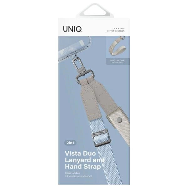 Uniq Vista 2-in-1 Handy-Lanyard – blau und beige