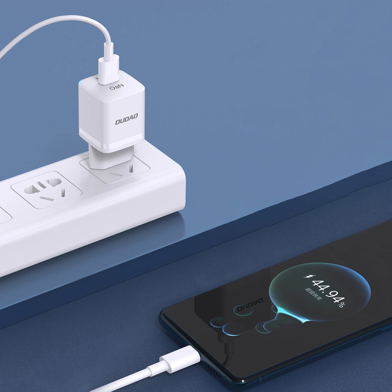 Wandladegerät GaN 33W PPS USB C/USB Dudao A13Pro - weiß