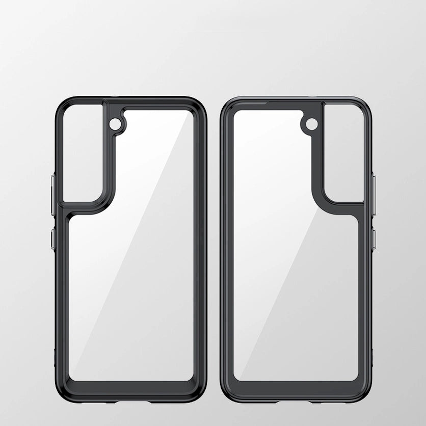 Weltraumhülle Hülle für Samsung Galaxy S22+ (S22 Plus) Hardcover mit Gelrahmen Transparent