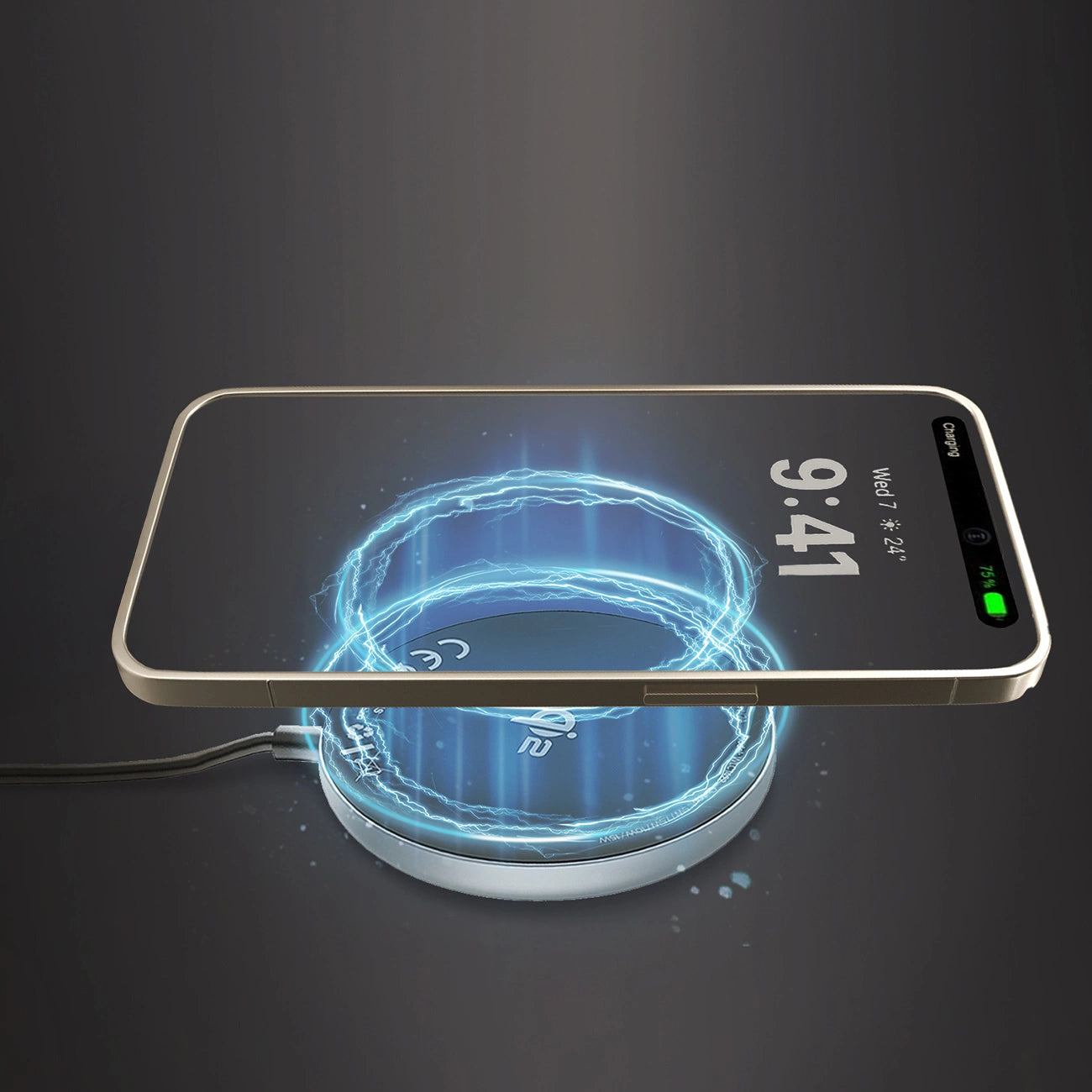 Wozinsky 15W Kabelloses Qi2 Induktives Ladegerät - Schwarz