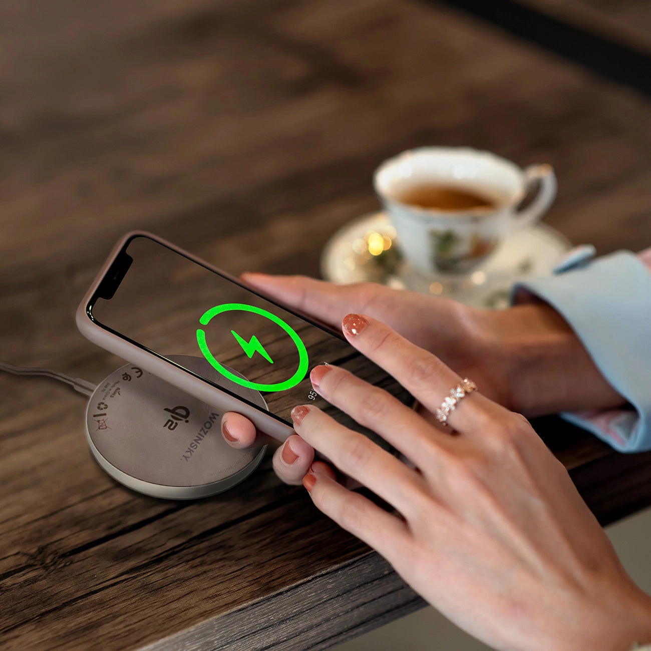 Wozinsky 15W Kabelloses Qi2 Induktives Ladegerät - Schwarz