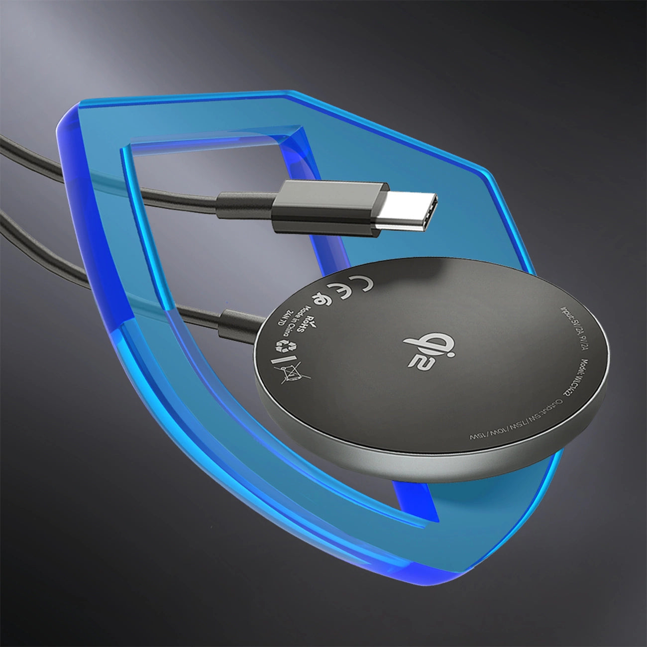 Wozinsky 15W Kabelloses Qi2 Induktives Ladegerät - Schwarz