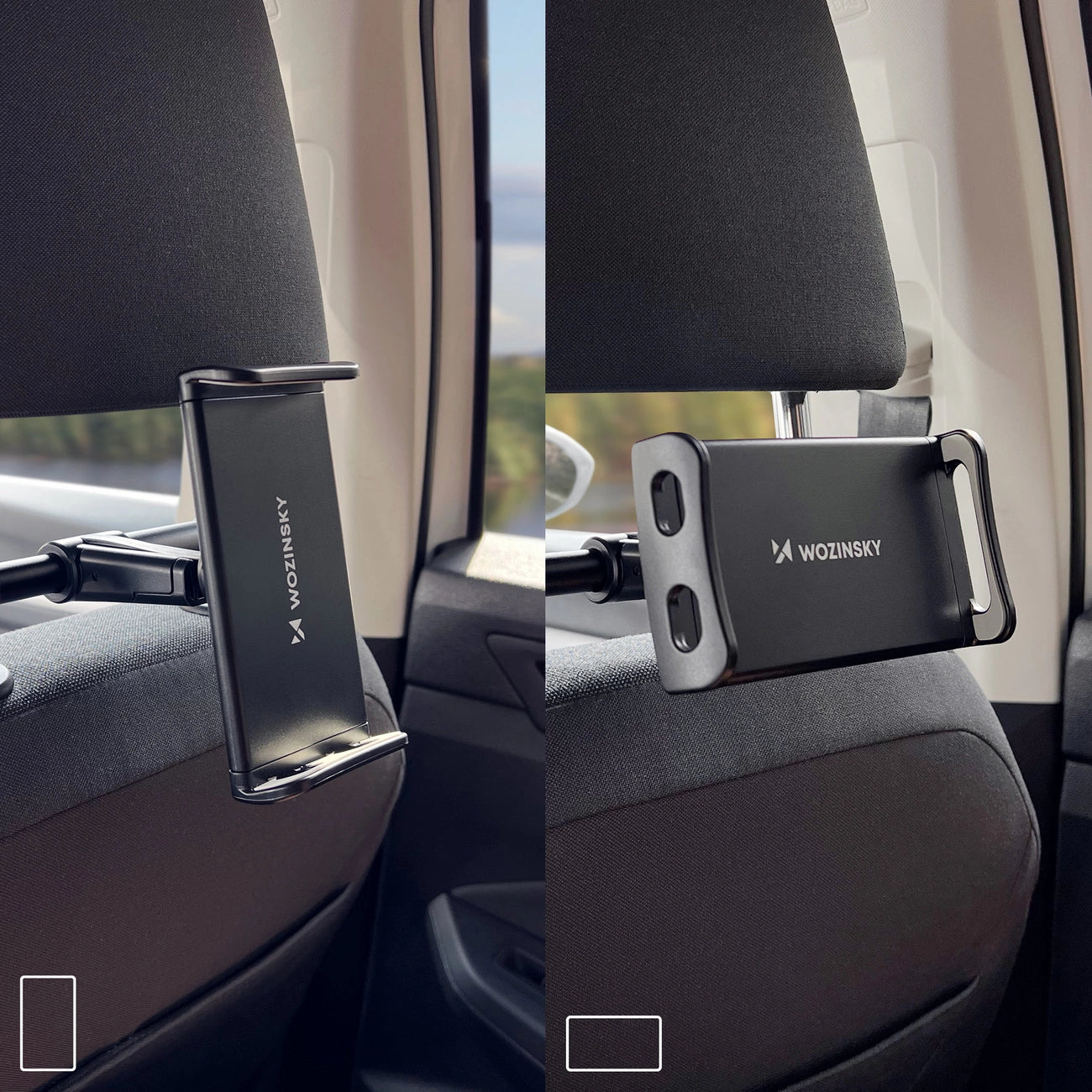 Wozinsky 2-in-1 Auto-Kopfstützenhalterung mit Aufhänger, Schwarz (WTHBK2)