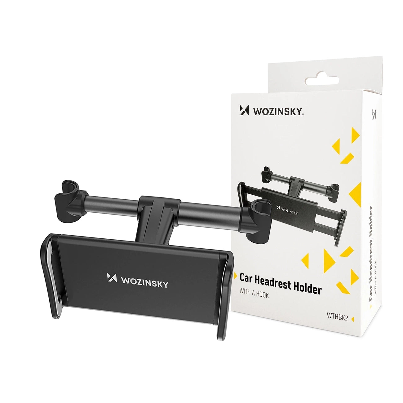 Wozinsky 2-in-1 Auto-Kopfstützenhalterung mit Aufhänger, Schwarz (WTHBK2)