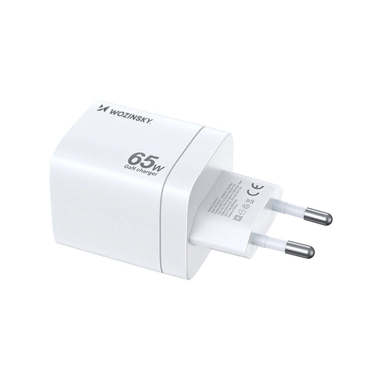Wozinsky CGWCW 65W GaN Wandladegerät USB-A / 2 x USB-C - Weiß