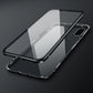 Wozinsky Full Magnetic Case 360 Magnetic Case Vorder- und Rückseite mit integriertem Glas Samsung Galaxy A72 4G Schwarz-Transparent