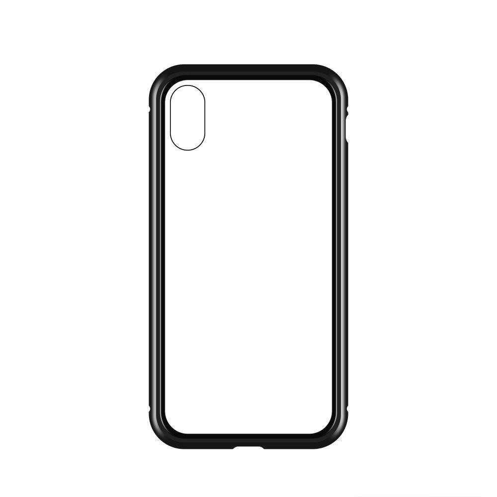 Wozinsky Full Magnetic Case 360 Magnetic Case Vorder- und Rückseite mit integriertem Glas Samsung Galaxy A72 4G Schwarz-Transparent